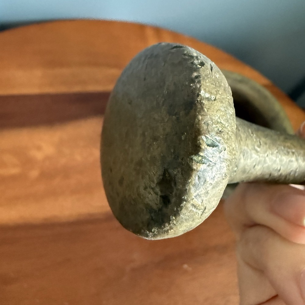 Antique European Bronze Apothecary Mortar & Pestle 17th Century Style 3lb - Picture 10 of 10